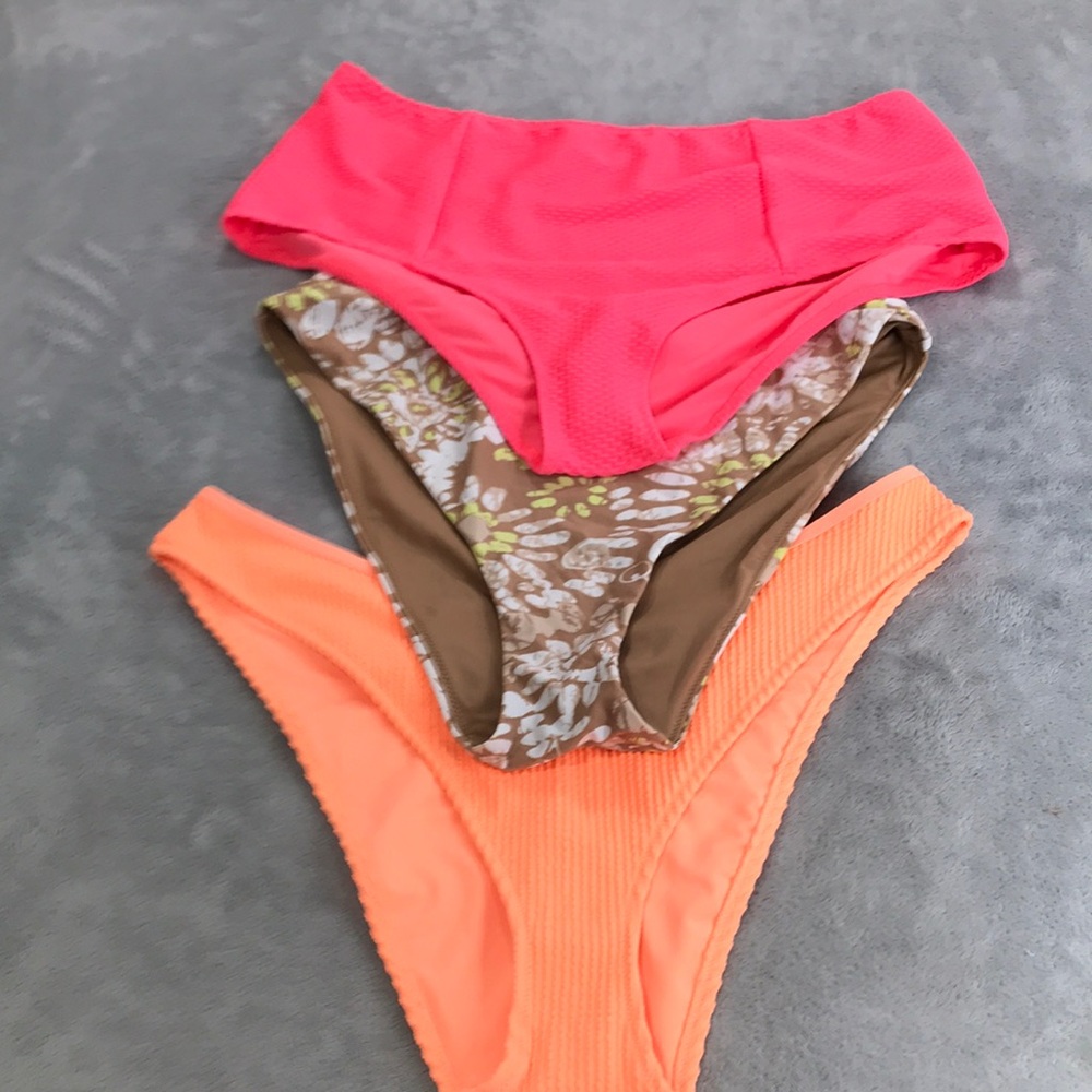 Aerie Fun and Vibrant lot of 3 Bikini Bottoms Size XL New